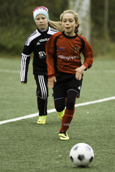 Gabriela på väg mot mål