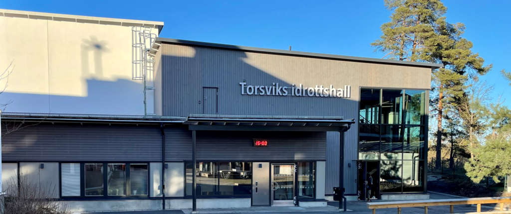 Detta är Torsviks Idrottshall som är IBF Offensiv Lidingös hemma arena