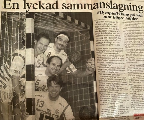 Kvartetten som inte sprängdes ­– i första taget. Joakim Radermacher, Peter Hildingsson, Lars Ekström och Thomas Thörnkvist var länge slitstarka tillsammans. (Faksimil: NST)
