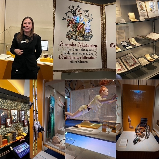 Torsdagen den 19 februari.
Ebba, vår kunniga guide på Nobel Prize Museum, berättade om Alfred Nobel och hans betydelse för eftervärlden, om själva Nobelpriset samt anekdoter kring flera av de nobelpristagare vilka har passerat genom åren. En spännande inblick i såväl vetenskapens som litteraturens värld.